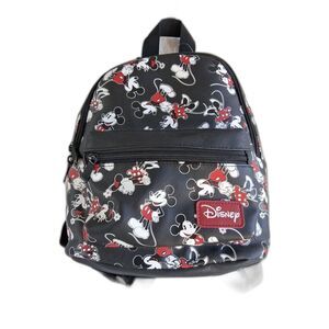 Disney Bioworld Mickey and Minnie Mouse Mini Backpack Black NWT ***